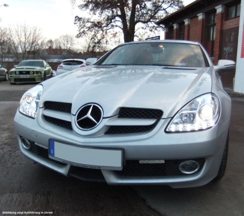 LED TAGFAHRLICHT Scheinwerfer schwarz für MERCEDES SLK R171 04-11
