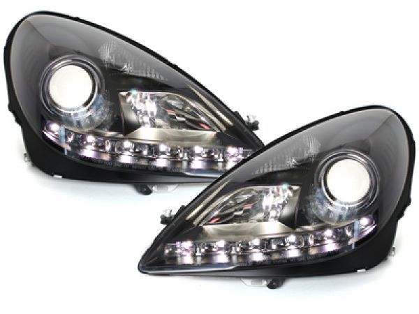 LED TAGFAHRLICHT Scheinwerfer schwarz für MERCEDES SLK R171 04-11