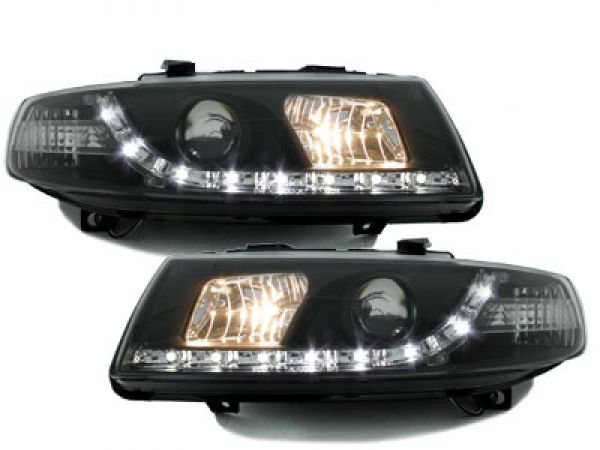 Tagfahrlicht-Optik Scheinwerfer für Seat Leon 1M 99-06 schwarz