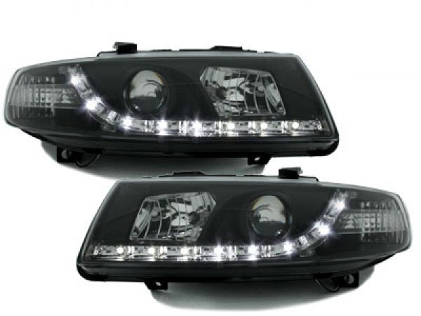Tagfahrlicht-Optik Scheinwerfer für Seat Leon 1M 99-06 schwarz