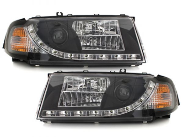 Tagfahrlicht-Optik Scheinwerfer für Skoda Octavia 1U 00-04 schwarz