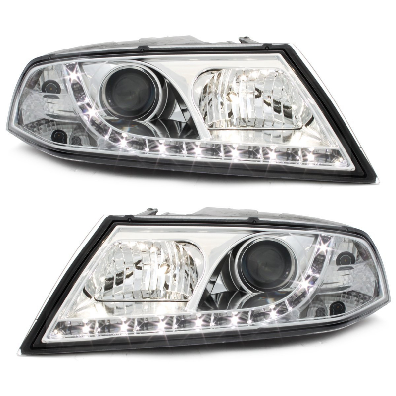 Tagfahrlicht-Optik Scheinwerfer für Skoda Octavia 1Z 04-09 chrom