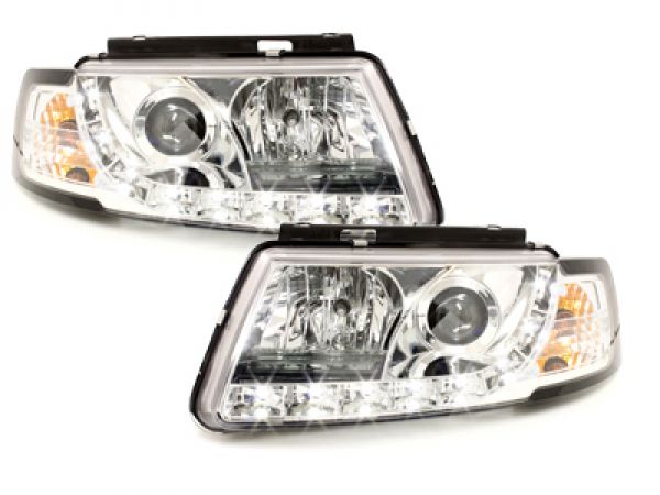 Tagfahrlicht-Optik Scheinwerfer für VW Passat 3B 96-00 chrom