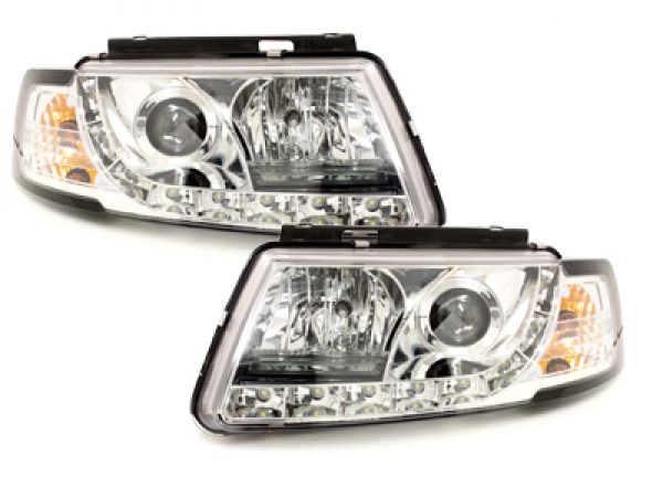 Tagfahrlicht-Optik Scheinwerfer für VW Passat 3B 96-00 chrom