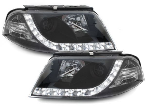 Scheinwerfer für VW Passat 3BG 00-04 Tagfahrlicht-Optik schwarz Sonar