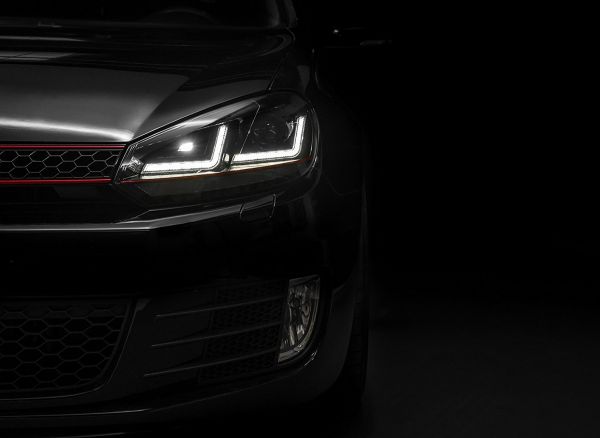 OSRAM XENARC Xenon Tagfahrlicht Scheinwerfer für VW GOLF 6 für HALOGEN rot