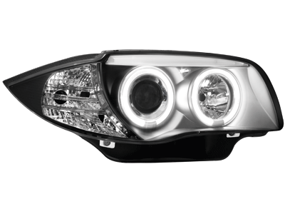 CCFL Angel Eyes Scheinwerfer für BMW 1er E87 E81 04-11 schwarz Sonar