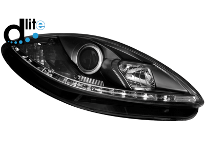 LED TAGFAHRLICHT Scheinwerfer für Seat Leon 1P 09-12 black schwarz