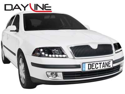 Tagfahrlicht-Optik Xenon-Scheinwerfer für Skoda Octavia 1Z -09 black