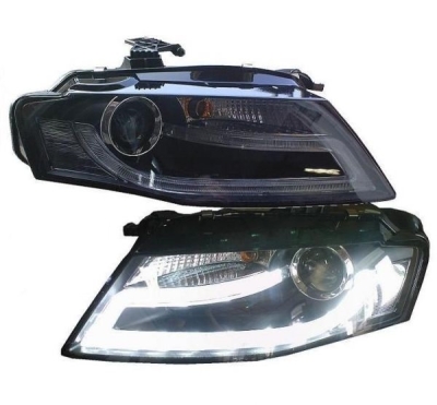 LIGHTBAR TAGFAHRLICHT Scheinwerfer für Audi A4 B8 8K 08-11 schwarz