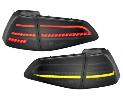 LED Rückleuchten für VW Golf 7 2013+ schwarz dynamischer LED Blinker LITEC