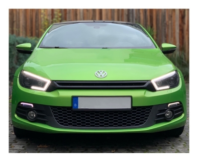 Tagfahrlicht Scheinwerfer schwarz mit dynamischem Blinker für VW Scirocco 3 III 08-14 Xenon