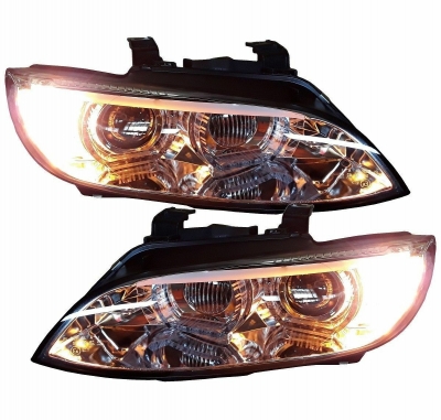 LED DRL Xenon Scheinwerfer für BMW E92 E93 05-10 chrom mit AFS