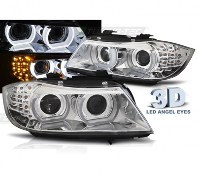Lightbar Xenon D1S Scheinwerfer für BMW E90 E91 LCI 08-12 chrom HID