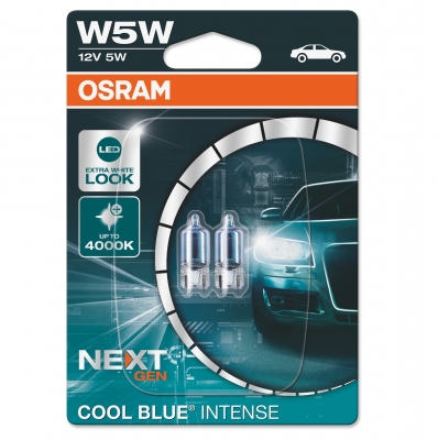 OSRAM Cool Blue Intense Next Gen Standlicht Lampen 4.000K 2 Stück T10 W5W