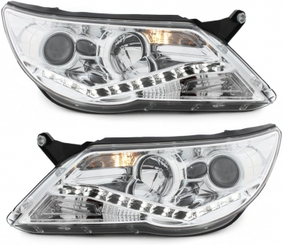 Scheinwerfer für VW Tiguan 5N 07-11 Led-Standlicht chrom Sonar