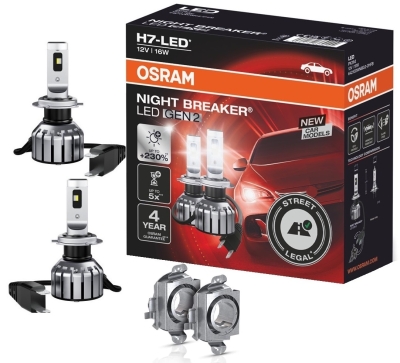 OSRAM NIGHT BREAKER H7 LED 230% Set für Mercedes Benz GLA X156 13-20 DA03-1