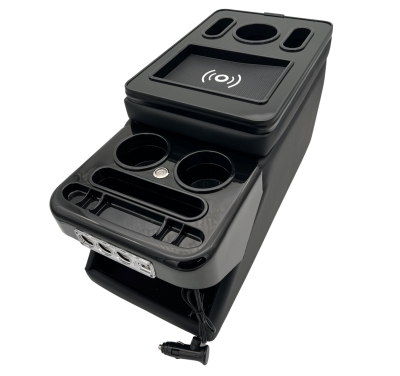 Mittelkonsole für Mercedes Vito V-Klasse W447 2014+ USB LED Induktions-Ladefläche schwarz