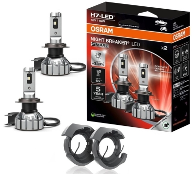 OSRAM NIGHT BREAKER H7 LED 330% Set für Renault Megane 4 ab Bj 2016