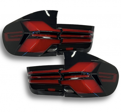 Lightbar Led Rückleuchten für BMW X5 E70 Bj 06-10 schwarz rot dynamischer Blinker