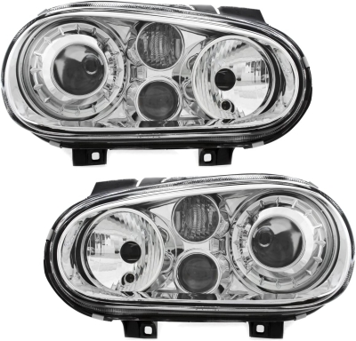 Scheinwerfer für VW Golf IV 97-04 R32-Look chrom Depo
