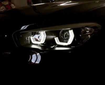 Voll-Led Scheinwerfer für BMW F20 F21 Bj. 15-19 schwarz Led-Blinker