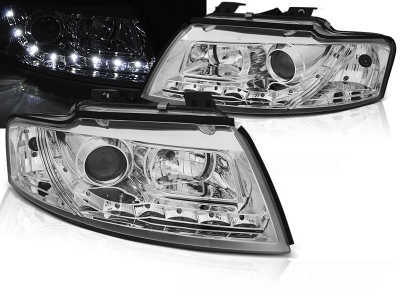 Scheinwerfer für AUDI A4 B6 8E Cabrio 02-05 Tagfahrlicht-Optik chrom