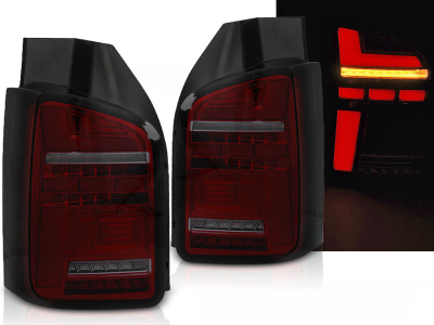 Voll LED Rückleuchten für VW T5 2003-2015 rot smoke Laufblinker Flügeltürer