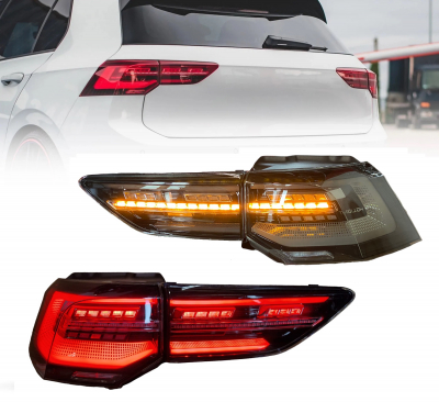 LED Rückleuchten für VW Golf 8 2020+ dynamischer LED Blinker R-Look schwarz VL