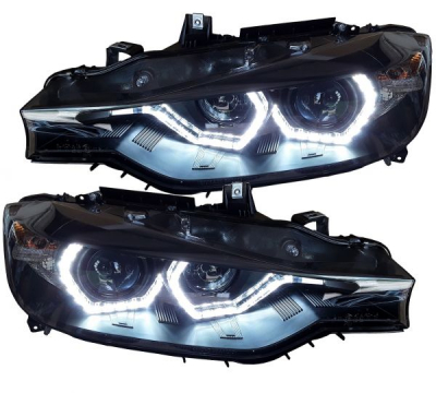 Xenon Scheinwerfer für BMW F30 F31 11-15 schwarz mit Tagfahrlicht D1S für AFS