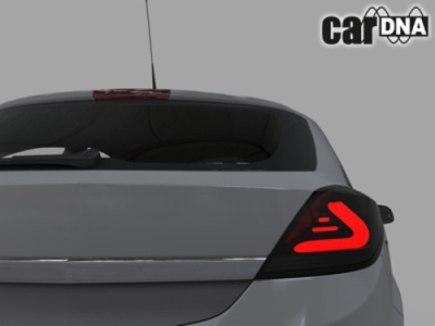 carDNA LED Rückleuchten für Opel Astra H GTC 3-Türer black schwarz