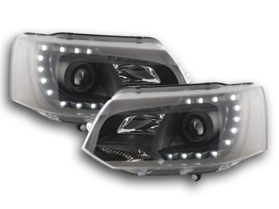 LED Tagfahrlicht Scheinwerfer für VW T5 GP Facelift 09-15 schwarz Sonar