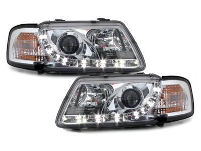 Scheinwerfer für Audi A3 8L 09.96-08.00 Tagfahrlicht-Optik chrom