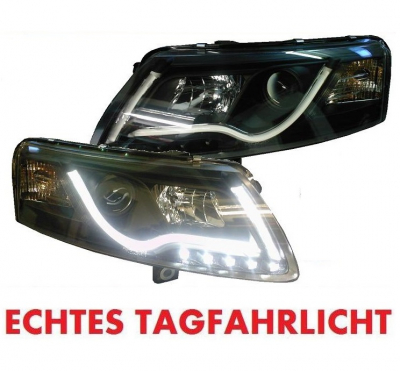 Lightbar Scheinwerfer für AUDI A6 4F 04-08 TAGFAHRLICHT schwarz