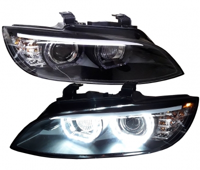 LED DRL Xenon Scheinwerfer für BMW E92 E93 05-10 schwarz o. AFS