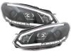 Lightbar Led Tagfahrlicht Scheinwerfer für VW Golf 6 08-12 schwarz